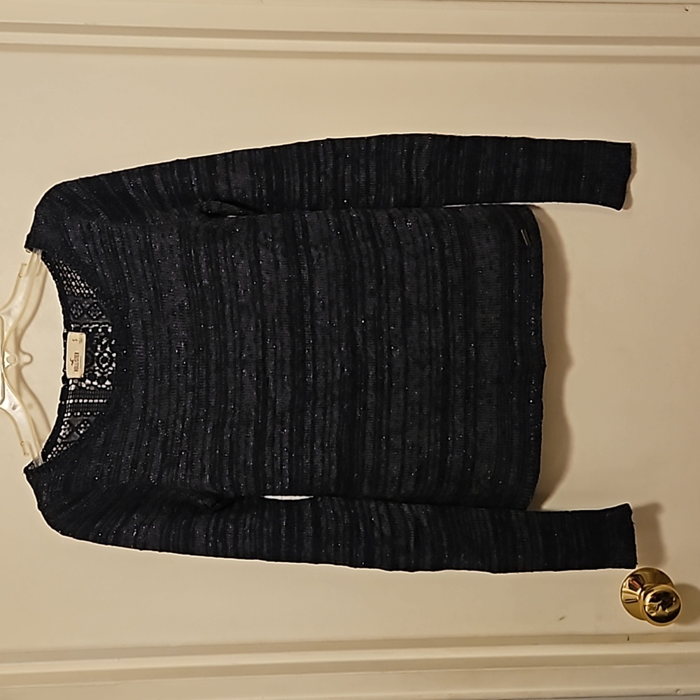 Hollister shimmery Black sweater